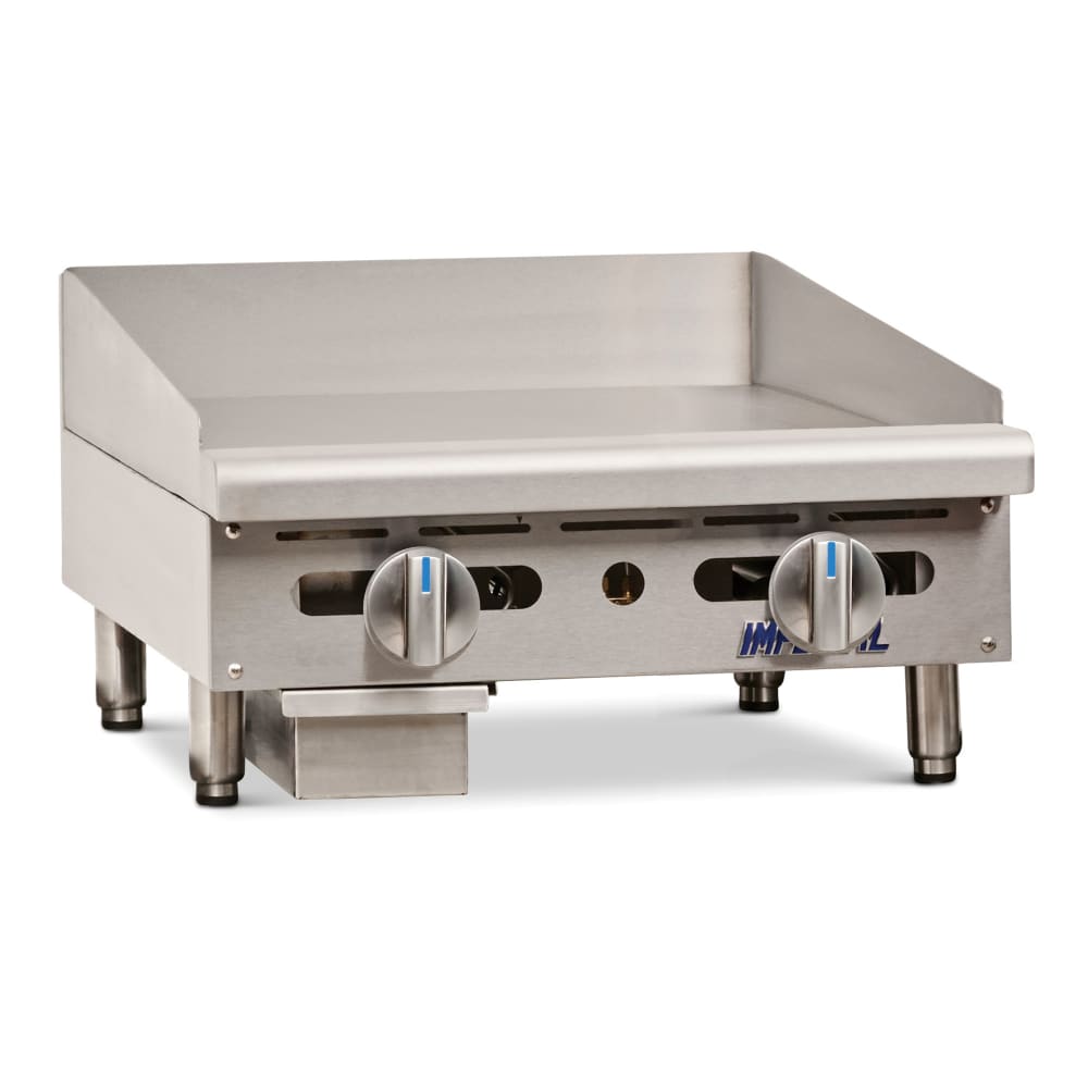 Imperial IMGA-2428 24" Gas Griddle w/ Manual Controls - 3/4" Steel Plate, Liquid Propane