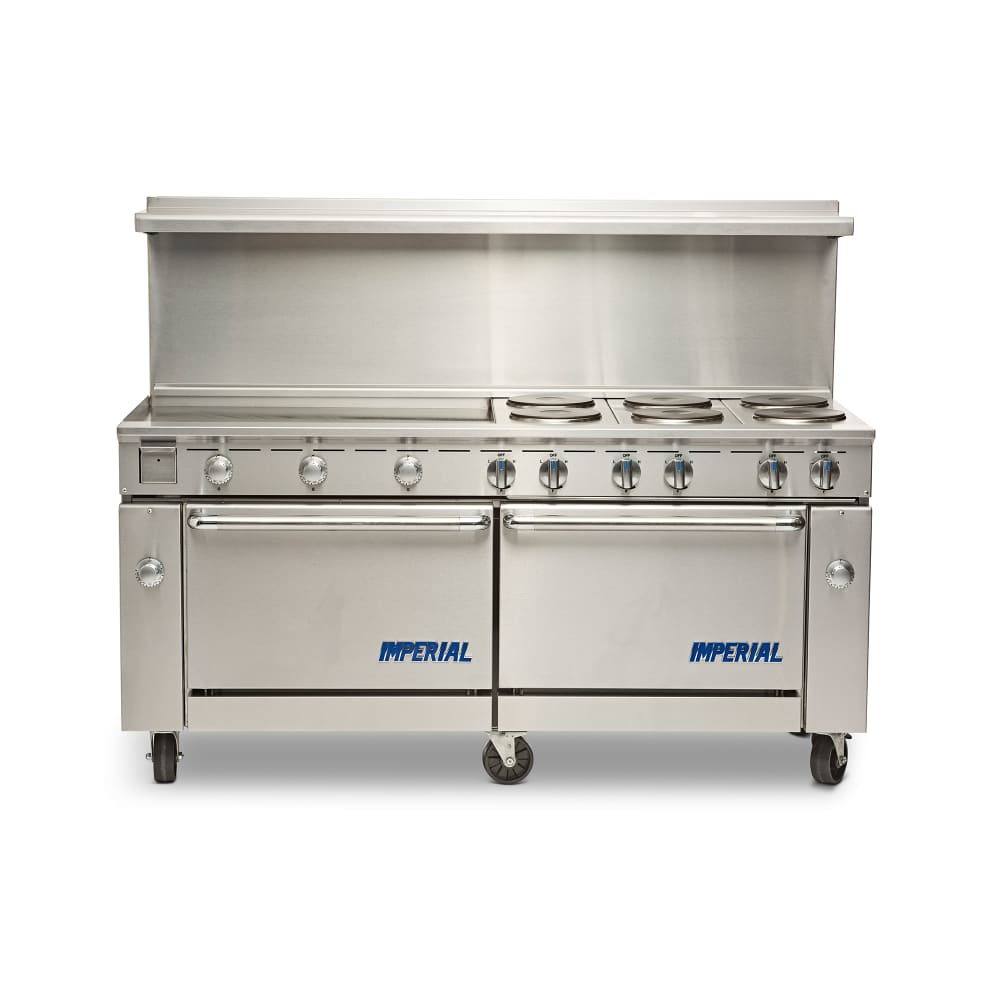 Imperial IR-12-E-CC 72" Pro Series 12 Sealed Element Electric Range w/ (2) Convection Ovens, 240v/1ph
