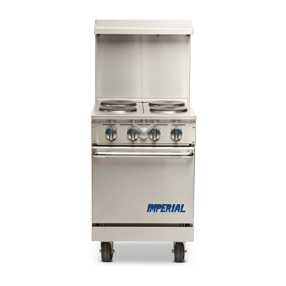 Imperial IR-4-E 24" Pro Series 4 Sealed Element Electric Range w/ Space Saver Oven, 208v/1ph