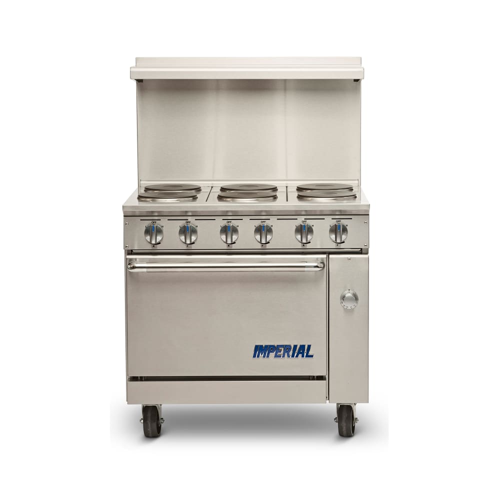 Imperial IR-6-E 36" Pro Series 6 Sealed Element Electric Range w/ Standard Oven, 208v/3ph