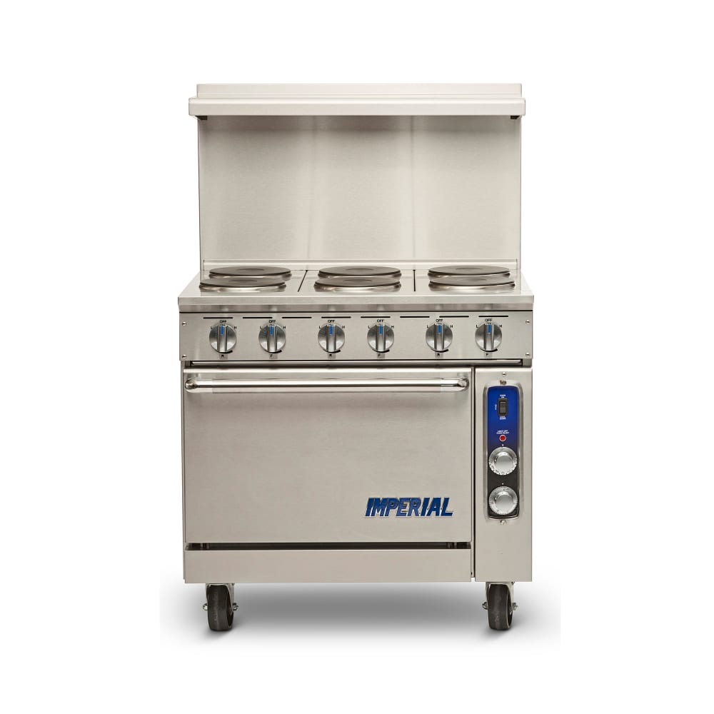 Imperial IR-6-E-C 36" Pro Series 6 Sealed Element Electric Range w/ Convection Oven, 208v/1ph