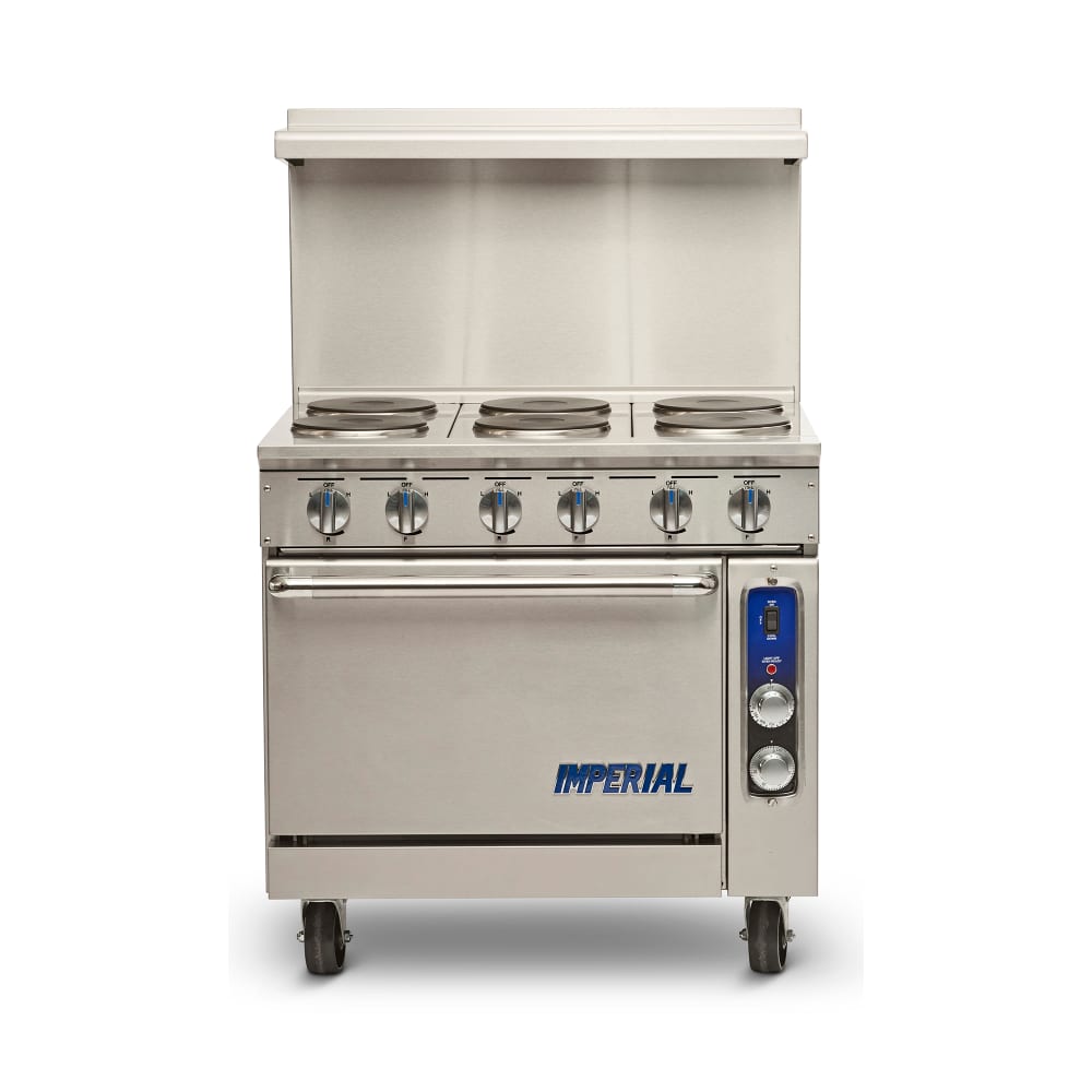 Imperial IR-6-E-XB 36" Pro Series 6 Sealed Element Electric Range w/ Storage Base, 208v/3ph