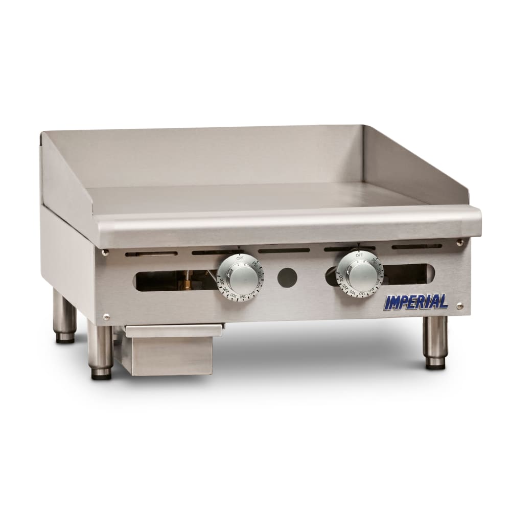 Imperial ITG-24 24" Gas Griddle w/ Thermostatic Controls - 1" Steel Plate, Liquid Propane