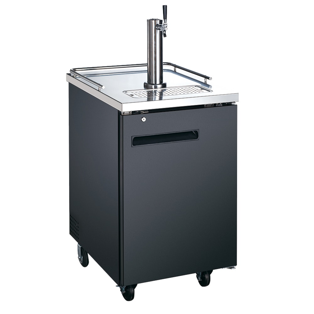 U-Star USBD-2428 23 1/2" Kegerator Beer Dispenser w/ (1) Keg Capacity - (1) Column, Black, 115v