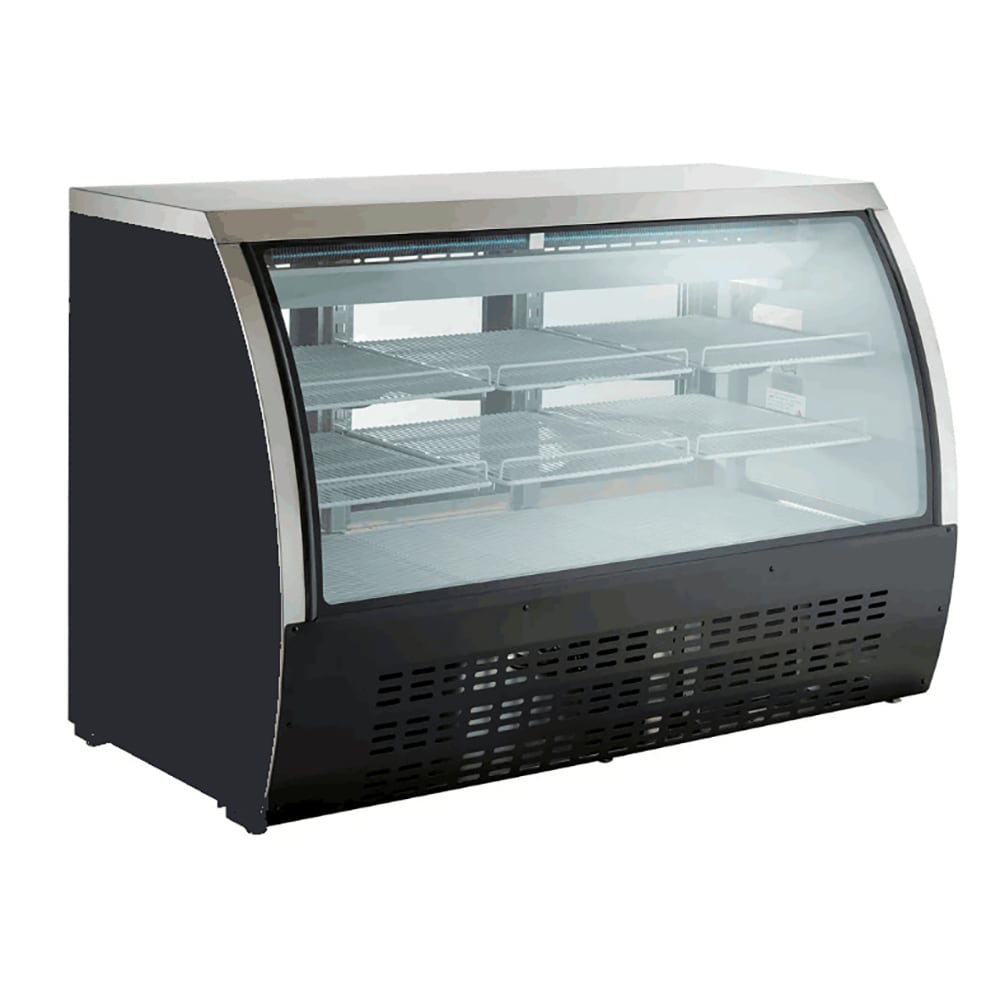 U-Star USDC-64 64" Full Service Deli Case w/ Curved Glass - (3) Levels, 115v