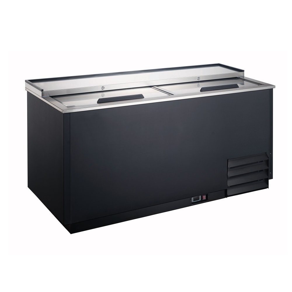 U-Star USGF-2L 2 Section Glass Chiller w/ 250 Mug Capacity - Black, 115v