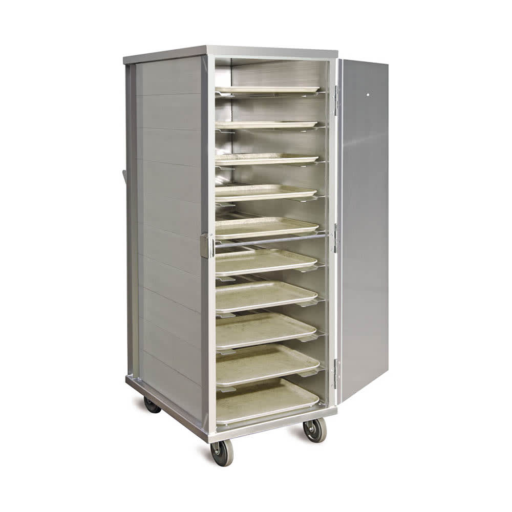 Piper Products Enclosed Tray Delivery Cart, 20 Tray Capacity, 2 Trays Per Slide, Aluminum (AD-20)