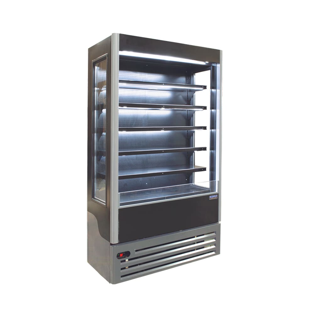 Ojeda 47 1/2" Vertical Open Air Cooler w/ (6) Levels, 120v (ALPA-120HSLIM)