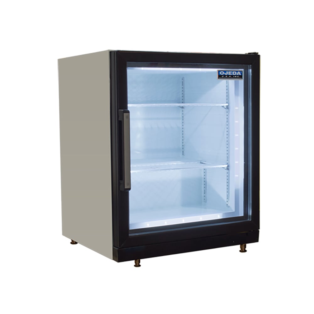Ojeda 23 4/5" One Section Display Freezer w/ Swing Door - Rear Mount Compressor, White, 120v (CTFH-3)