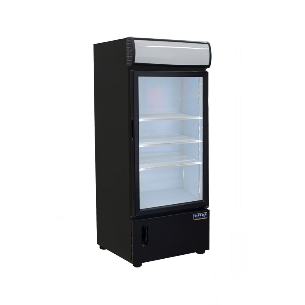 Ojeda 25 1/5" One Section Display Freezer w/ Swing Door - Bottom Mount Compressor, Black, 120v (FMH-12)