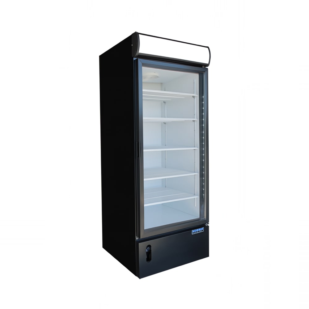 Ojeda 30 1/5" One Section Display Freezer w/ Swing Door - Bottom Mount Compressor, Black, 120v (FMH-27)