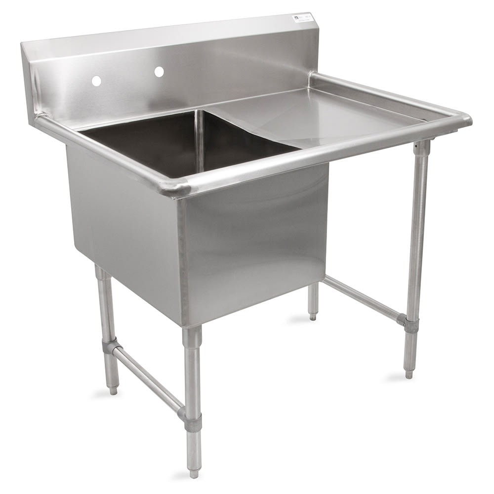 John Boos 1B244-1D24R 52" 1 Compartment Sink w/ 24"L x 24"W Bowl, 14" Deep