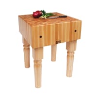 John Boos AB05 10" Maple Top Butcher Block Work Table - 24"L x 24"D thumbnail 3