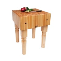 John Boos AB07 10" Maple Top Butcher Block Work Table - 30"L x 30"D thumbnail 2