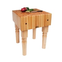 John Boos AB07 10" Maple Top Butcher Block Work Table - 30"L x 30"D thumbnail 4