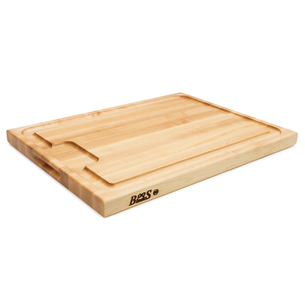 John Boos AUJUS Cutting Board, w/ Wider Sloped Juice Groove, Side Grip Handles,24x18x1 1/2"