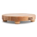 John Boos B12R 12" Round Cutting Board w/ Wooden Legs, Hard Rock Maple thumbnail 2
