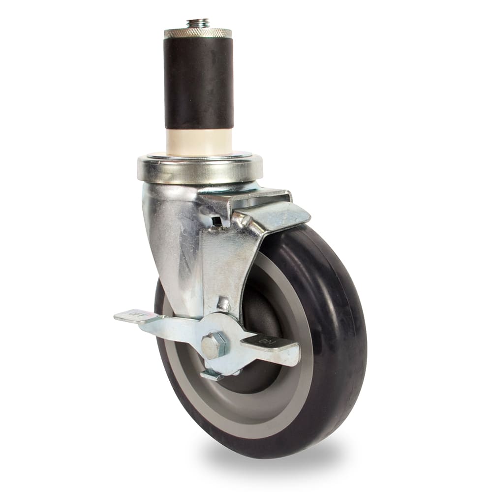 John Boos CAS01-R 5" Heavy Duty Locking Casters for Round Legs