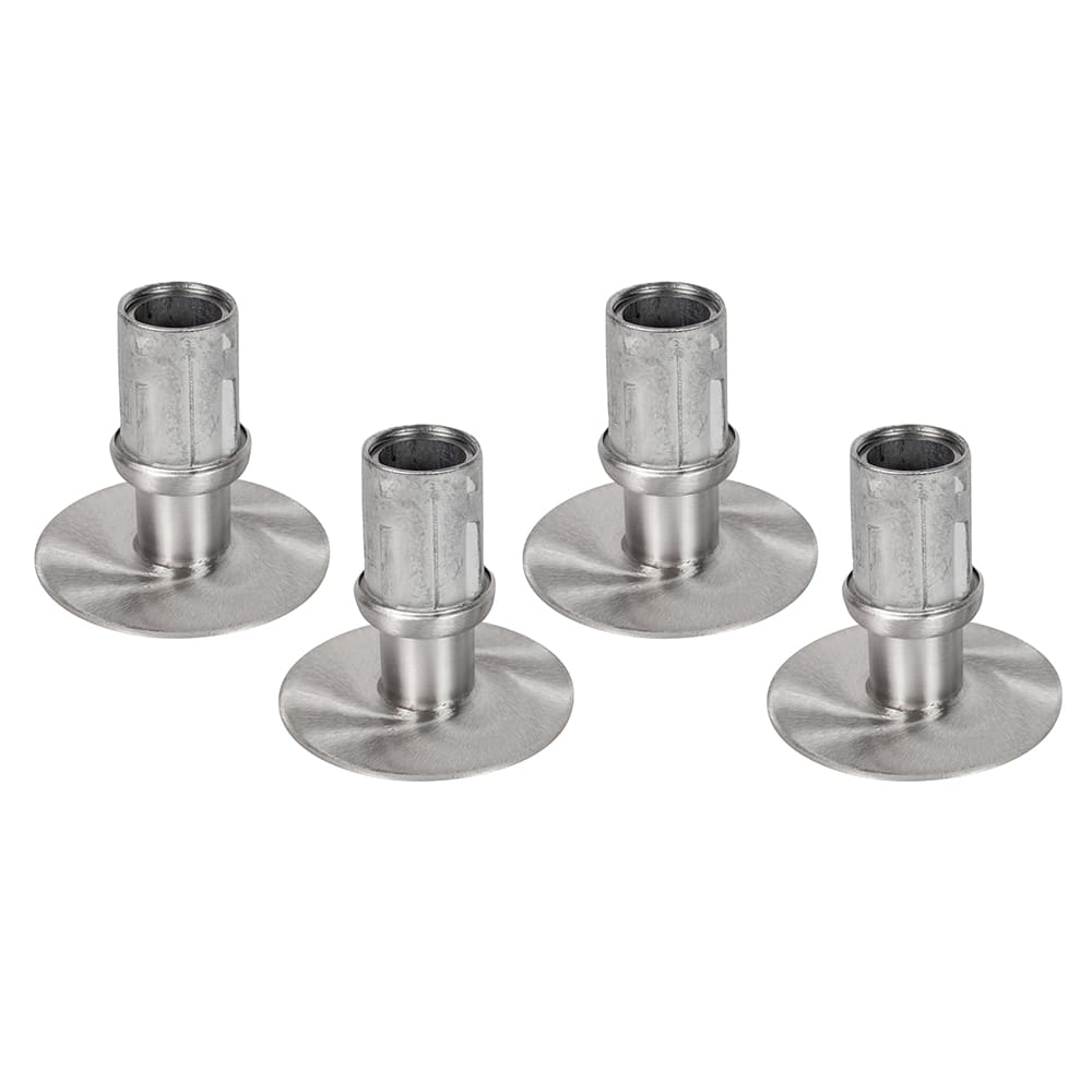 John Boos CAS05 Set of 4 Adjustable Flange Feet, Stainless