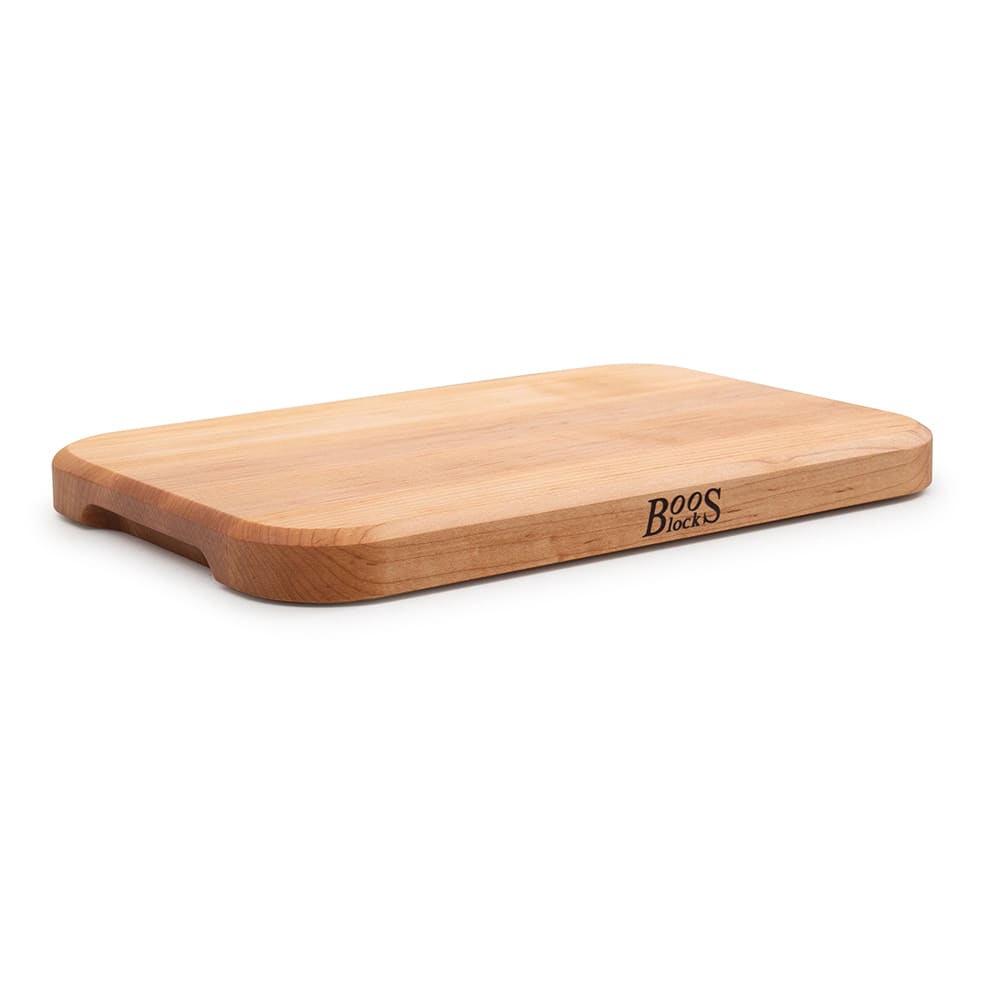 John Boos CB4C-M120801 Wood Cutting Board w/ Finger Grips - 12"W x 8"D x 1"H, Maple