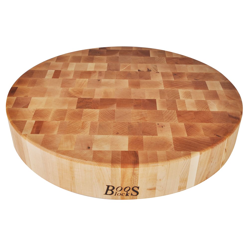 John Boos CCB183-R Chopping Block, 18" Dia, 3" Hard Rock Maple End Grain