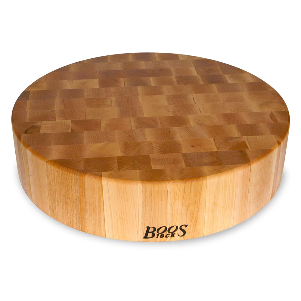 John Boos CCB18-R Chopping Block, 18" Dia, 4" Hard Rock Maple End Grain