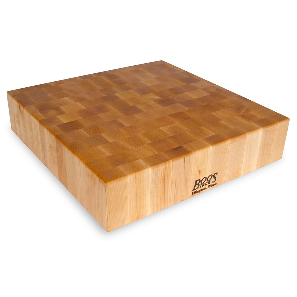 John Boos CCB18-S Chopping Block, 18 x 18", 4" Hard Rock Maple End Grain