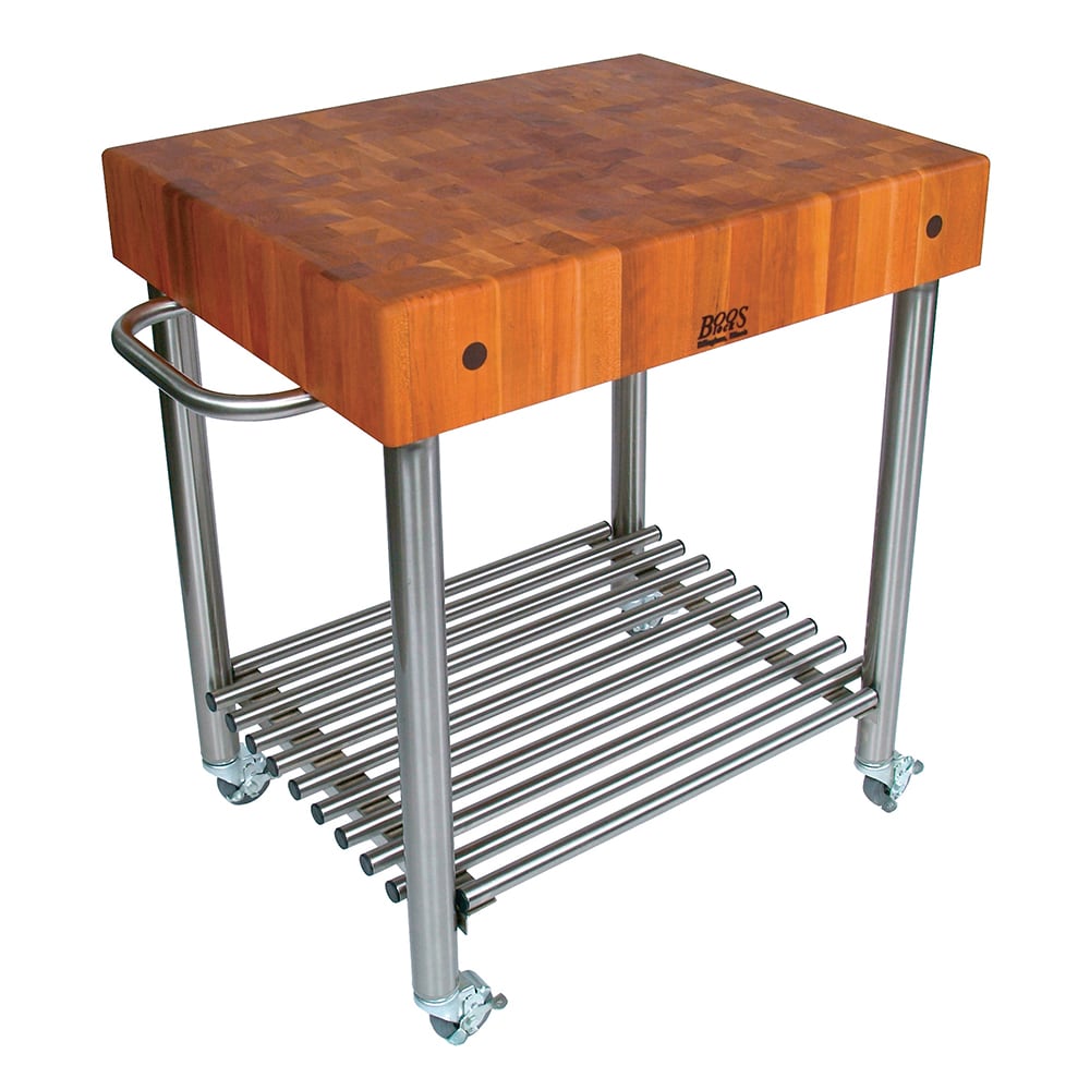 John Boos CHY-CUCD15 Cucina D' Amico Cart w/ Cherry Top, 30 x 24" x 35" H