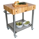 John Boos CUCD15 Cucina D'Amico Cart, 24 W x 30 L x 35"H, Stainless Shelf, Maple Top thumbnail 2