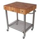 John Boos CUCD15 Cucina D'Amico Cart, 24 W x 30 L x 35"H, Stainless Shelf, Maple Top thumbnail 3