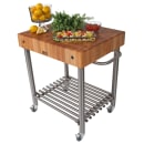 John Boos CUCD15 Cucina D'Amico Cart, 24 W x 30 L x 35"H, Stainless Shelf, Maple Top thumbnail 4