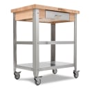 John Boos CUCE30 Cucina Elegante Cart w/ Undershelves, Drawer & NO Drop Leaves thumbnail 2