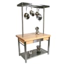 John Boos CUCG20 Cucina Grande, Work Table, 2 1/4" Maple Top, Varnique Finish, Stainless Base, 48 x 28 thumbnail 2