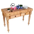 John Boos CUCR04 Cucina Rustica Table, 4" Thick, End Grain Maple, 30"W x 24"D thumbnail 2