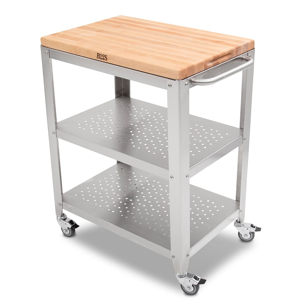 John Boos CU-CULART30 Cucina Culinarte' Cart, 20"W x 30"L x 35"H, Removable Top, Stainless Shelf