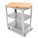John Boos CU-CULART30 Cucina Culinarte' Cart, 20"W x 30"L x 35"H, Removable Top, Stainless Shelf thumbnail 2