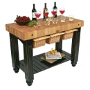 John Boos CU-GB4824 48" Gathering Block Table III, Hard Maple Top w/ Caviar Black Base thumbnail 2