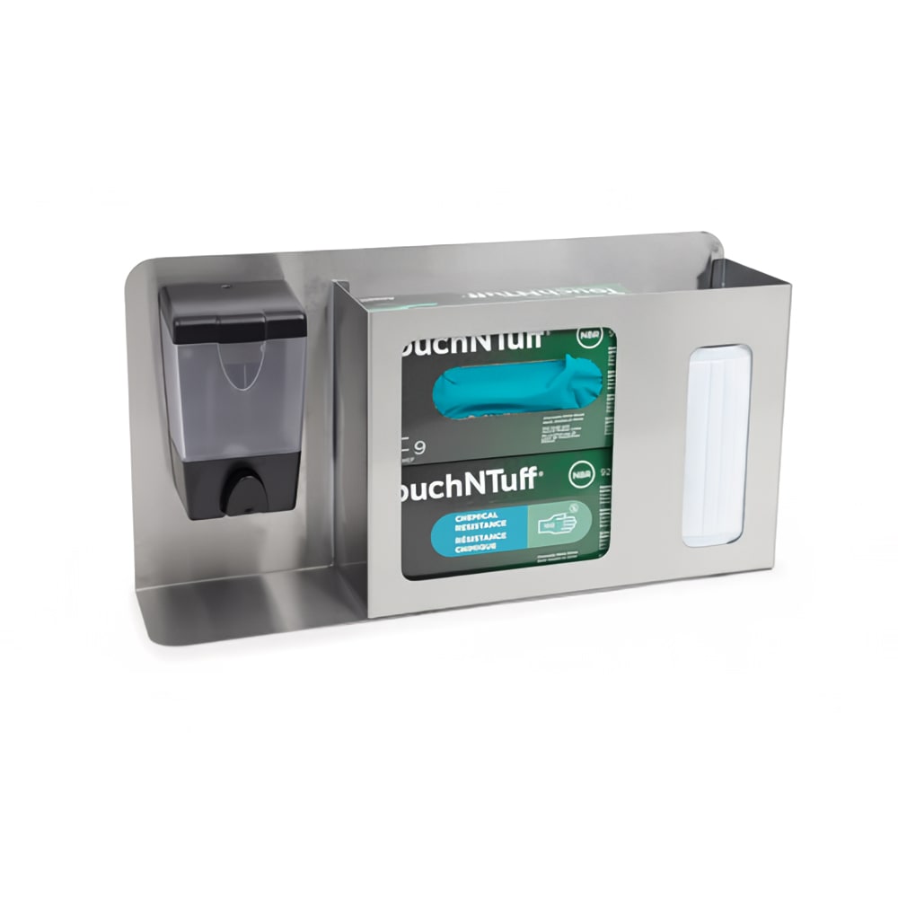 John Boos DS-SD1-13 Hygiene Station w/ Hand Sanitizer Dispenser & (3) Compartments - Stainless Steel