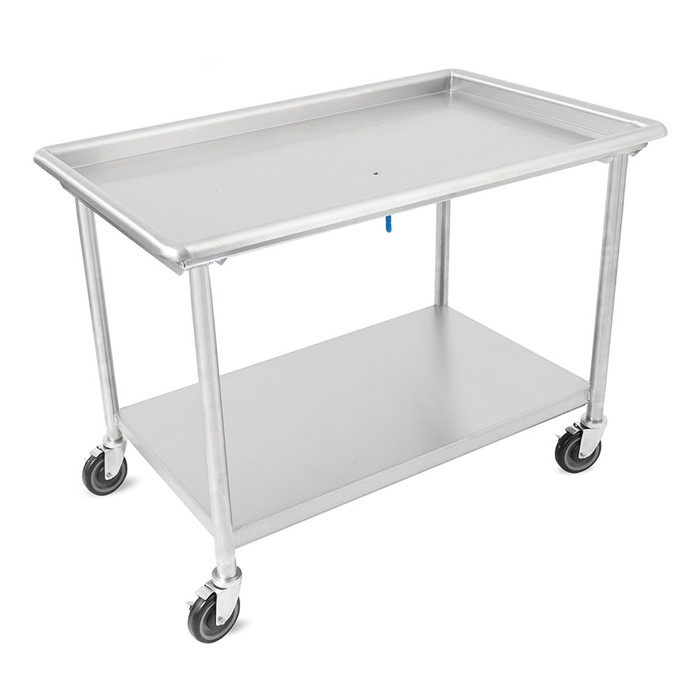 John Boos DST6-3049SSW-C-X 48 7/8" Mobile Sorting Table - 2 1/4" Raised Edge