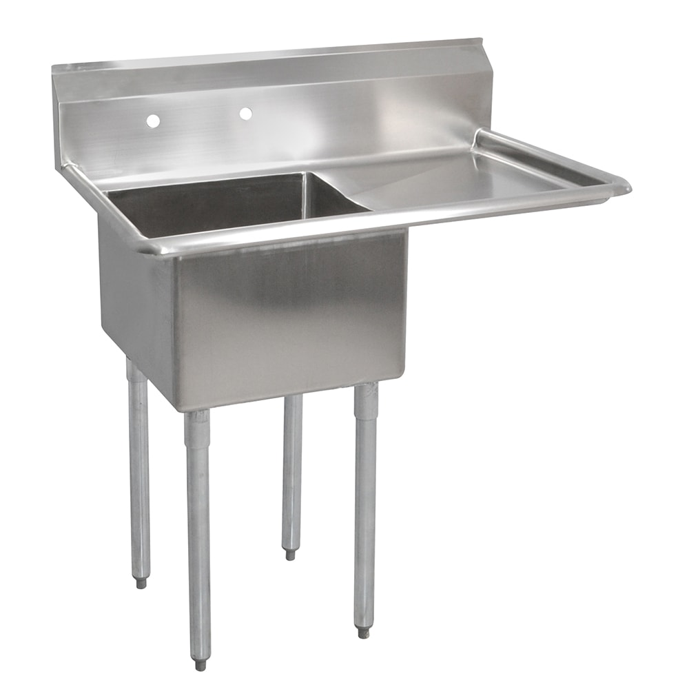 John Boos E1S8-1620-12R18 36 1/2" 1 Compartment Sink w/ 16"L x 20"W Bowl, 12" Deep