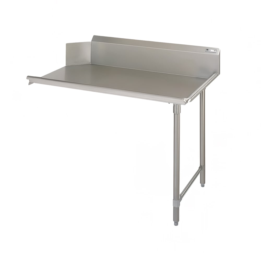 John Boos EDTC8-S30-R72 72" Clean Dishtable w/ Galvanized Legs & 18 ga Stainless Top, L to R