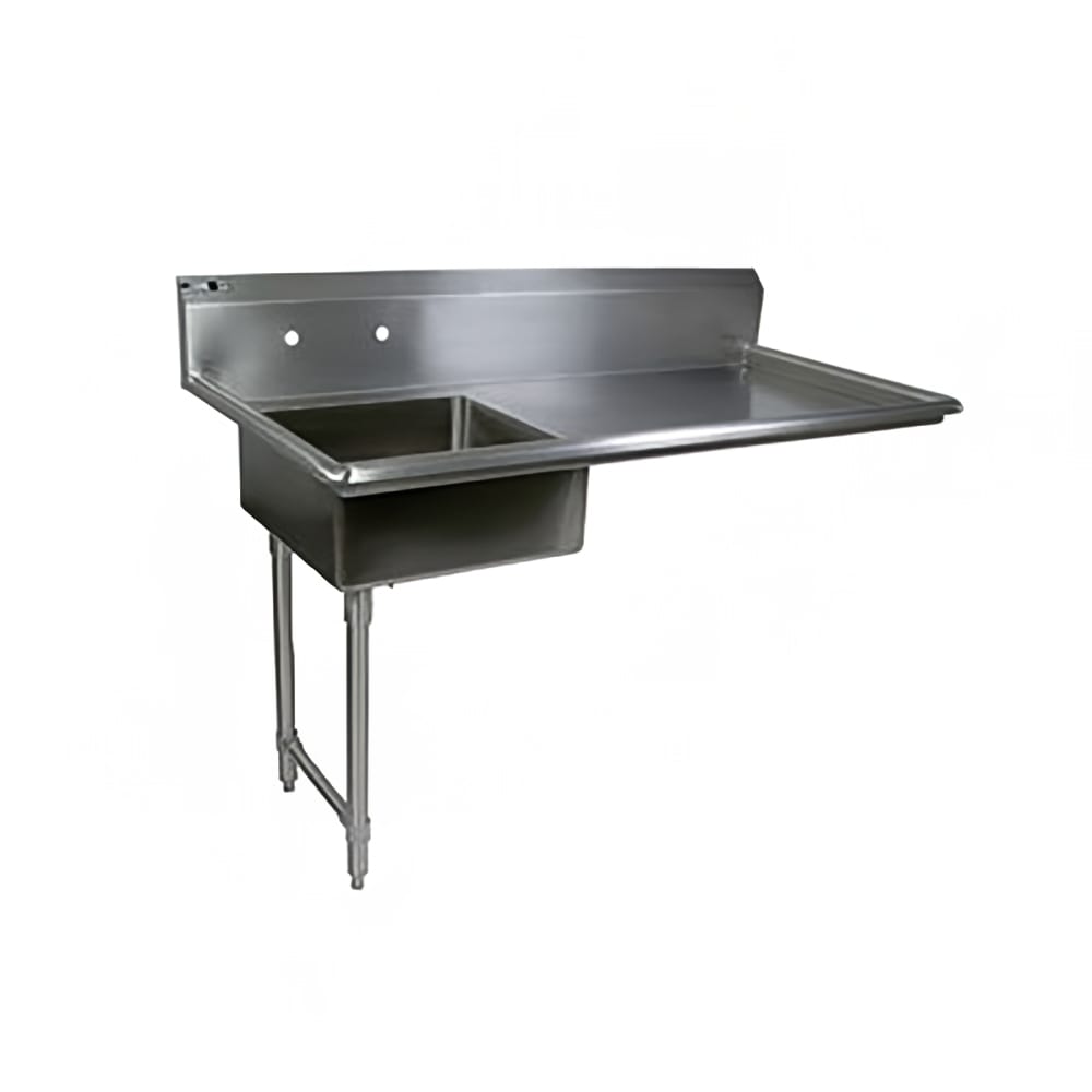John Boos EDTS8-S30-60UCL 60" Undercounter Soiled Dishtable w/ 18 ga Stainless Legs, L to R