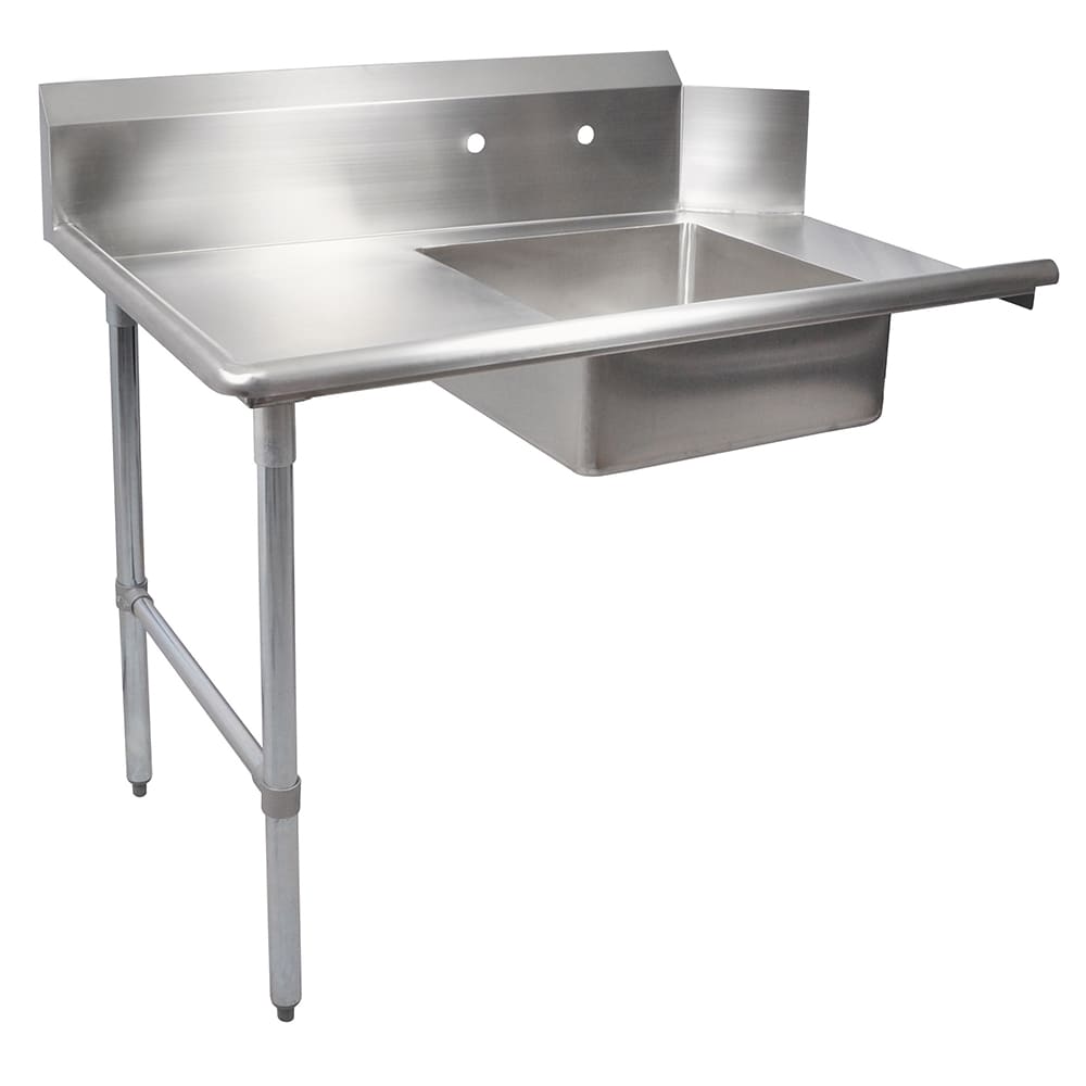 John Boos EDTS8-S30-L26 26" Soiled Dishtable w/ Galvanized Legs & 18 ga Stainless Top, L to R