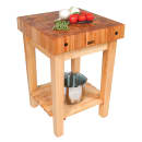 John Boos GB 4" Maple Top Butcher Block Work Table w/ Undershelf - 24"L x 24"D thumbnail 2