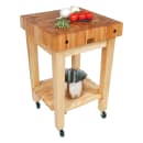 John Boos GB-C 4" Maple Top Butcher Block Work Table w/ Undershelf - 24"L x 24"D thumbnail 2