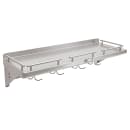 John Boos GRWS24-UB Cucina Mensola Grande, Wall Shelf with Pot Rack & Galley Rail, Stainless, 24"L thumbnail 2