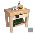 John Boos HMST36245 Homestead Block w/ Slatted Lower Shelf & Utensil Drawer, Gray Stain Base thumbnail 2
