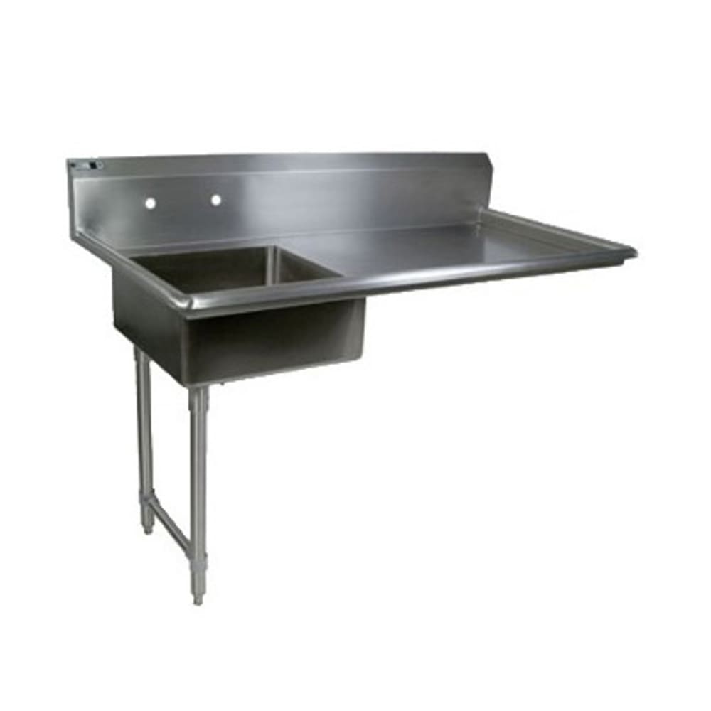 John Boos JDTS-20-50UCL 50" Undercounter Soiled Dishtable w/ 16 ga Stainless Legs, L to R