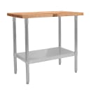John Boos JNS01 1 1/2" Maple Top Work Table w/ Undershelf, 36"L x 24"D thumbnail 2