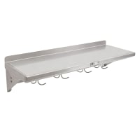 John Boos MENSL24-P Mensola, Wall Shelf with Pot Rack,Stainless, 12"Wide, 24"Long thumbnail 2